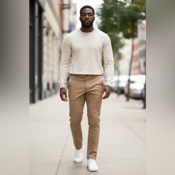 Banana Republic Other - Banana Republic Men's Tan Italian Brushed Flannel Chinos size 4L - NWT